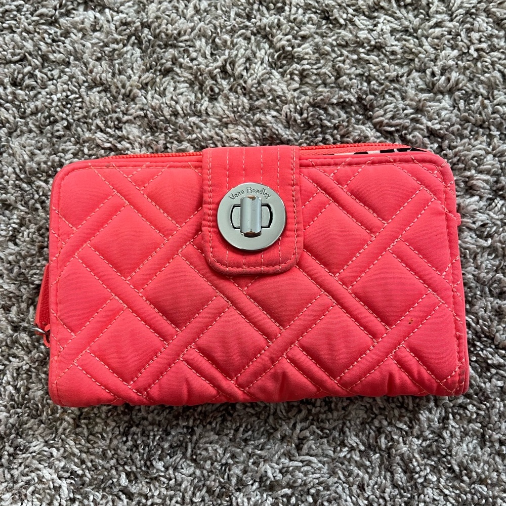 Vera Bradley Coral Quilted Wallet